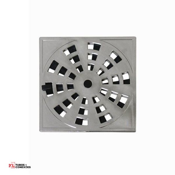 ASTRA - GRELHA QUADRADA PVC 10 X 10 CROMADO