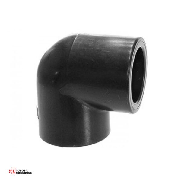 POLIERG - JOELHO PVC C/ANEL REFORCO PRETO 3/4