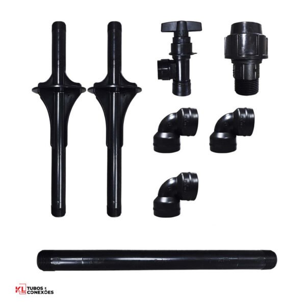 POLIERG - KIT P/ HIDROMETRO PRETO INDIVIDUAL 3/4